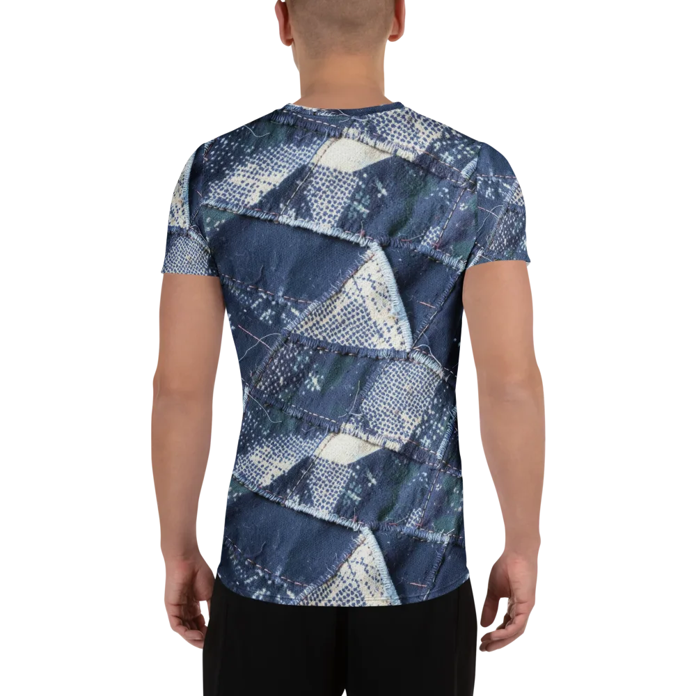 Midnight Mending on Men's Athletic T-Shirt — Back