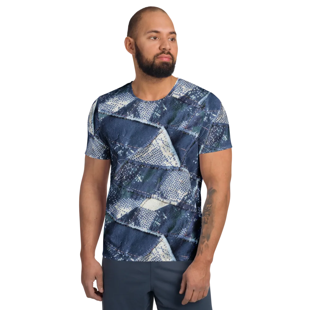 Midnight Mending on Men's Athletic T-Shirt — Front