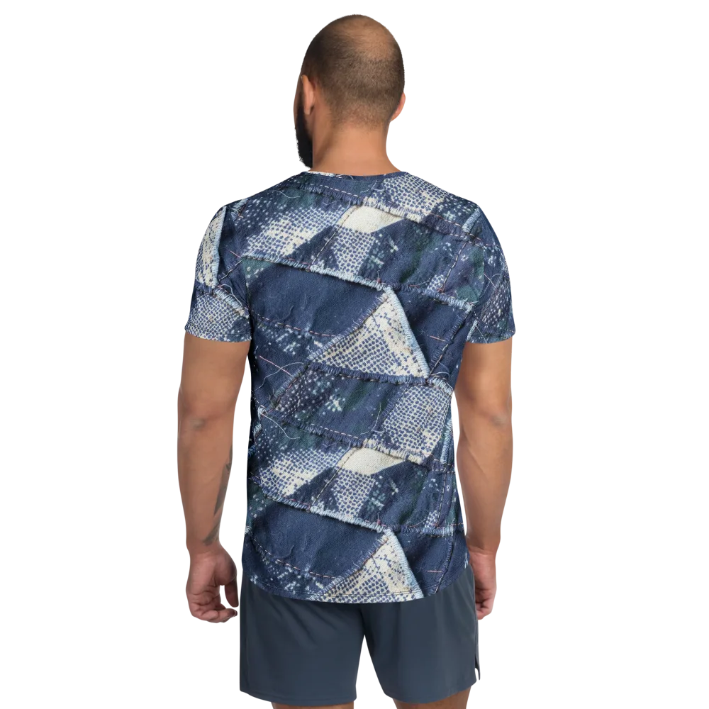 Midnight Mending on Men's Athletic T-Shirt — Back