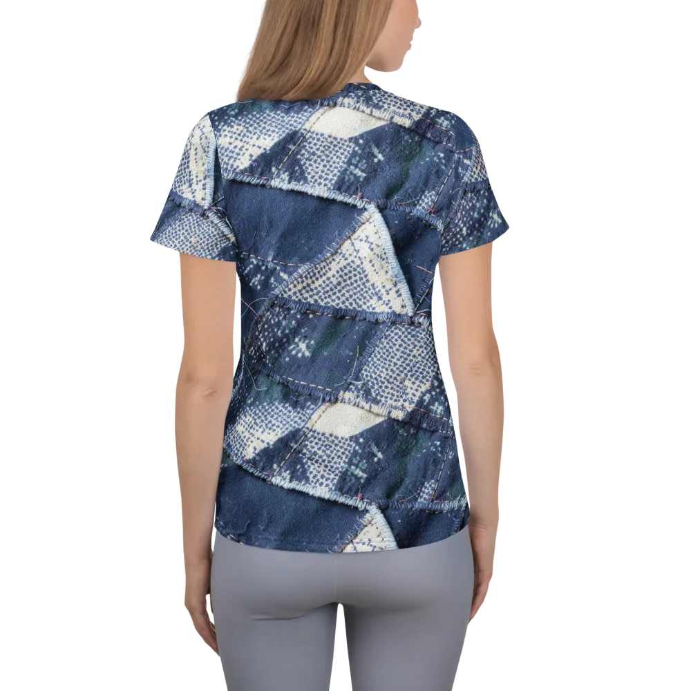 Midnight Mending on Women's Athletic T-Shirt — Back