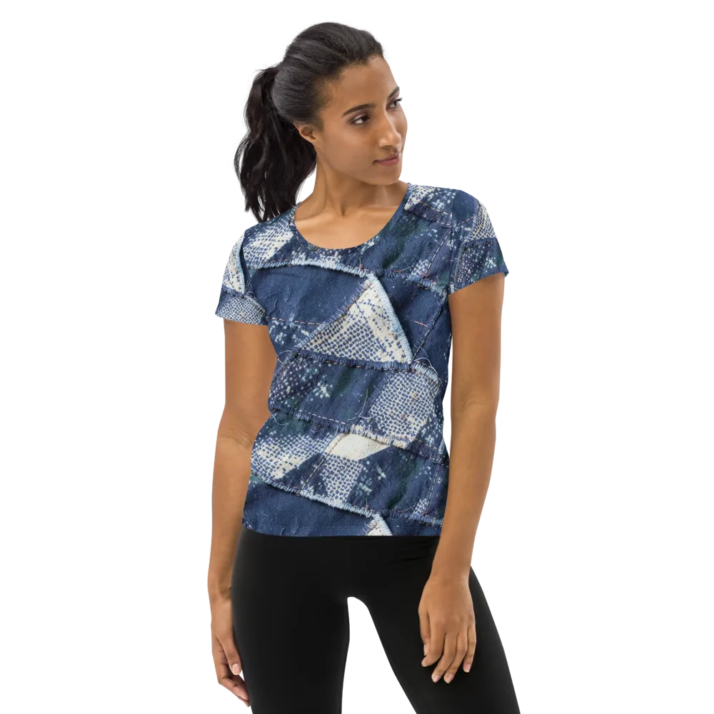 Midnight Mending on Women's Athletic T-Shirt — Front
