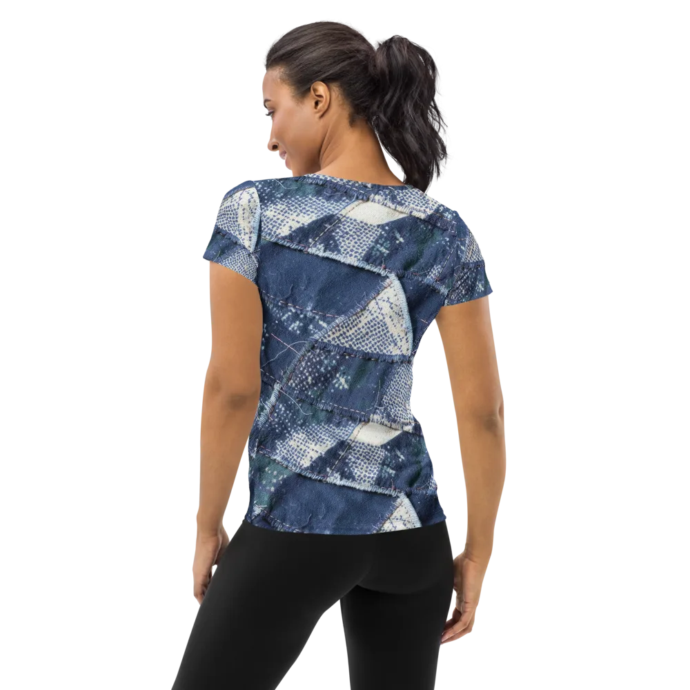 Midnight Mending on Women's Athletic T-Shirt — Back