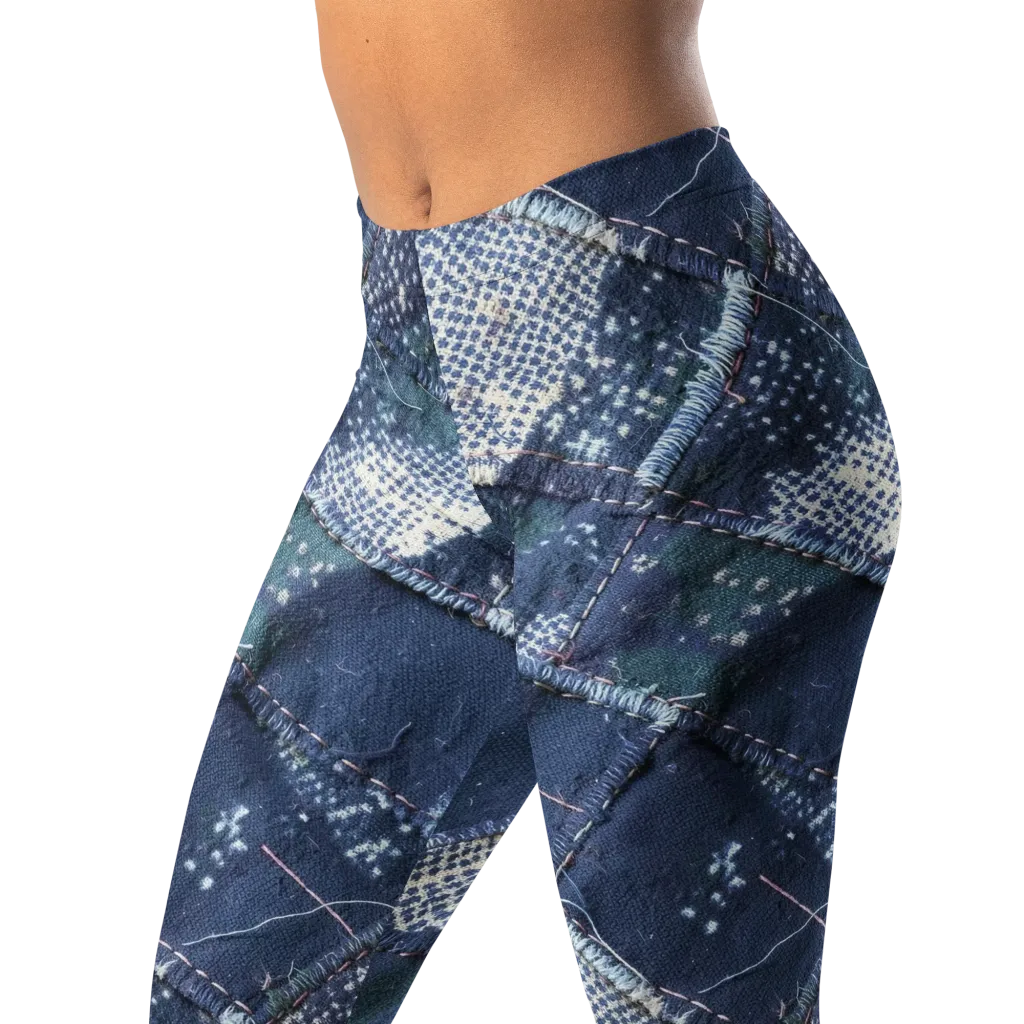 Midnight Mending on Leggings — Left Front