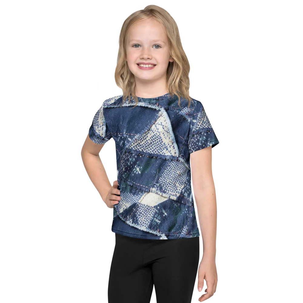 Midnight Mending on Kids Crew Neck T-Shirt — Front