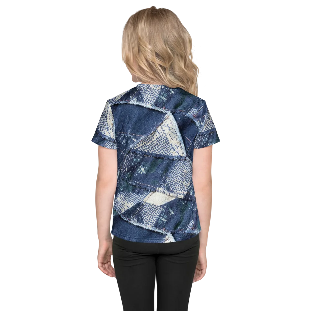 Midnight Mending on Kids Crew Neck T-Shirt — Back