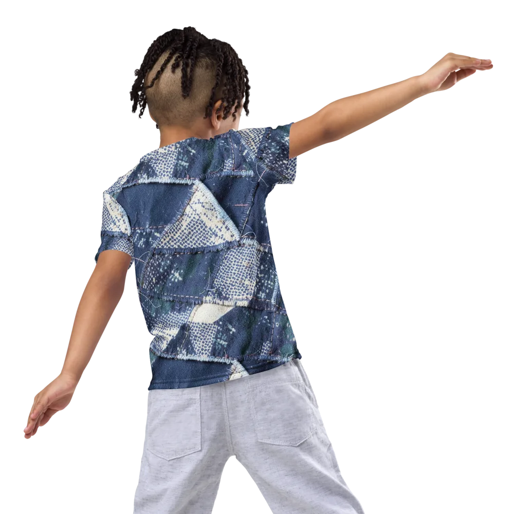 Midnight Mending on Kids Crew Neck T-Shirt — Back