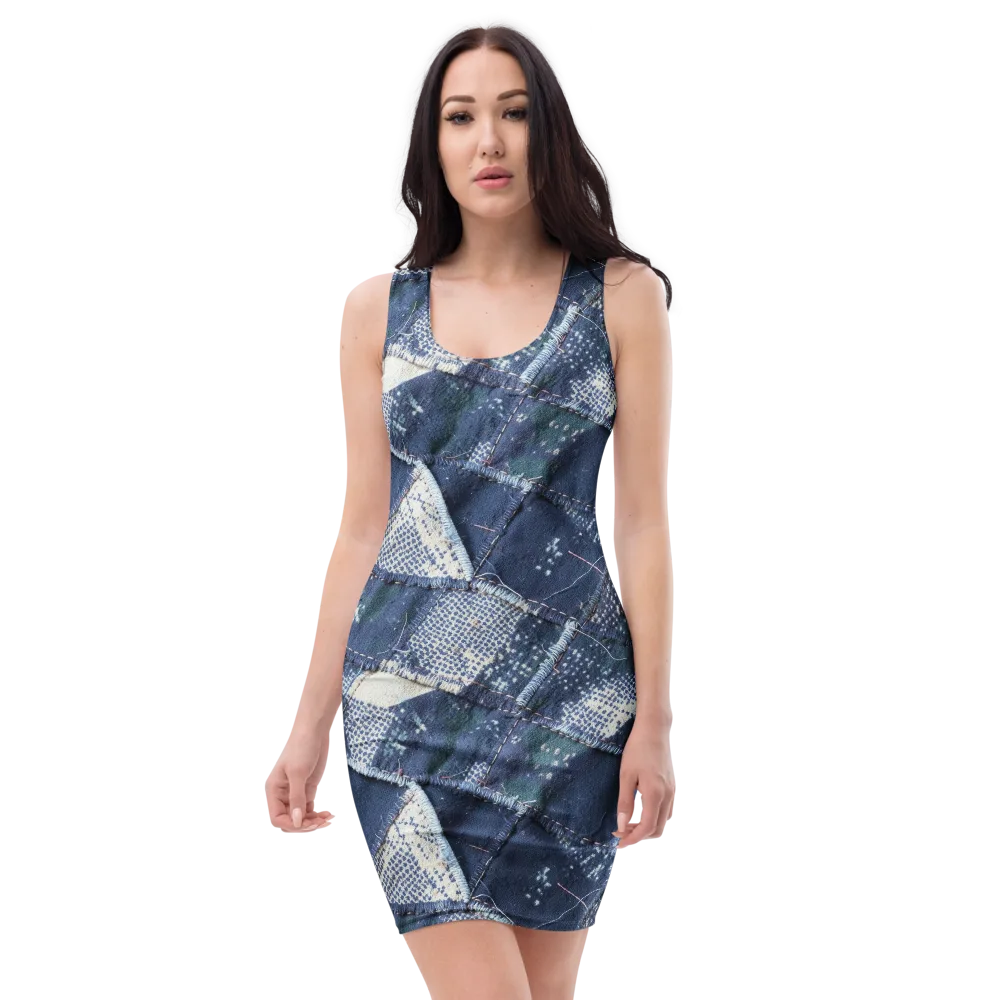Midnight Mending on Bodycon Dress — Front