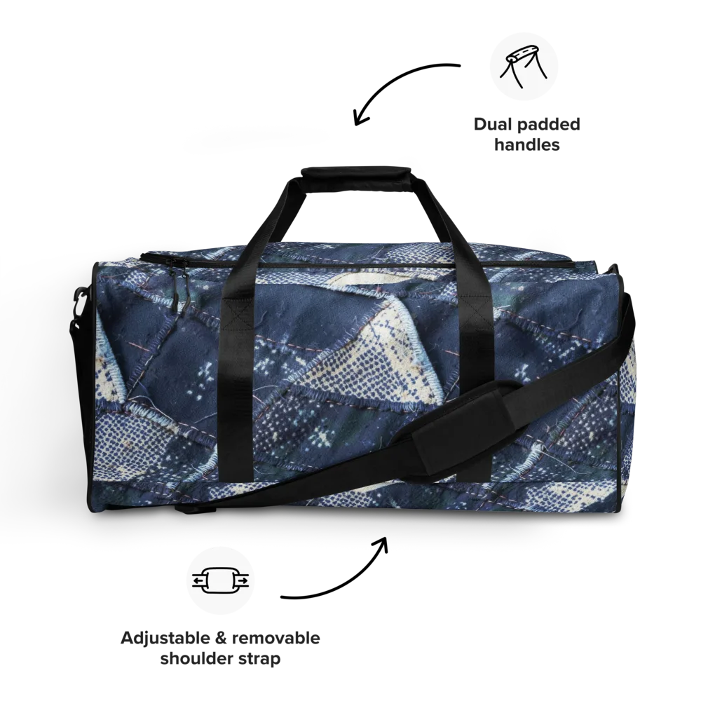 Midnight Mending on Duffle Bag — Front