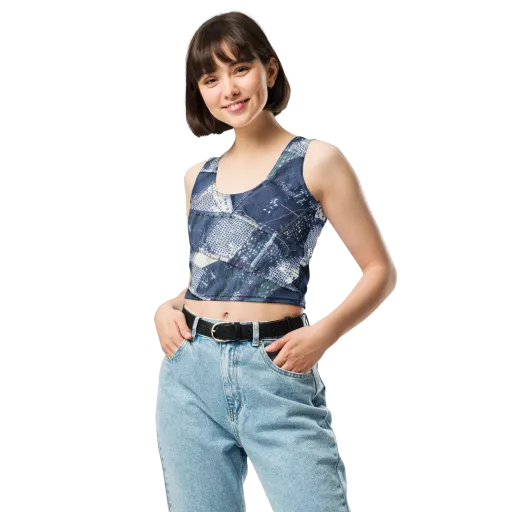 Midnight Mending on a Crop Top