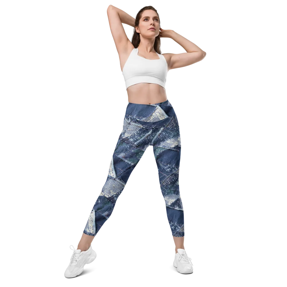 Midnight Mending on Leggings with Pockets — Front
