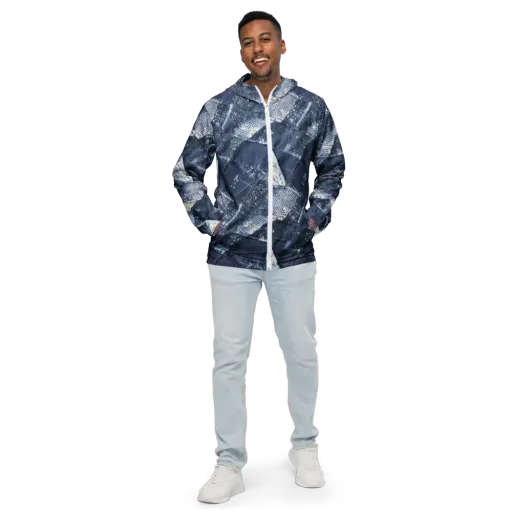 Midnight Mending on a Men's Windbreaker
