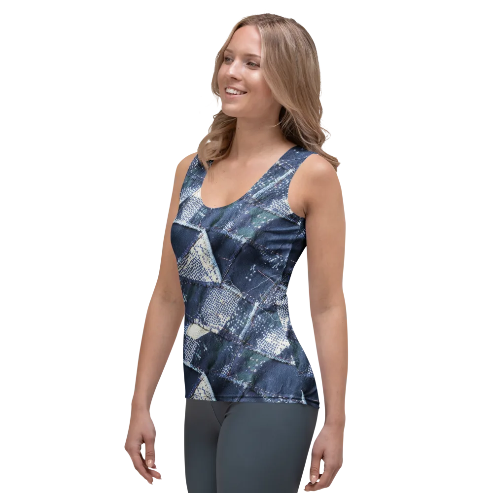 Midnight Mending on Women's Tank Top — Left Front