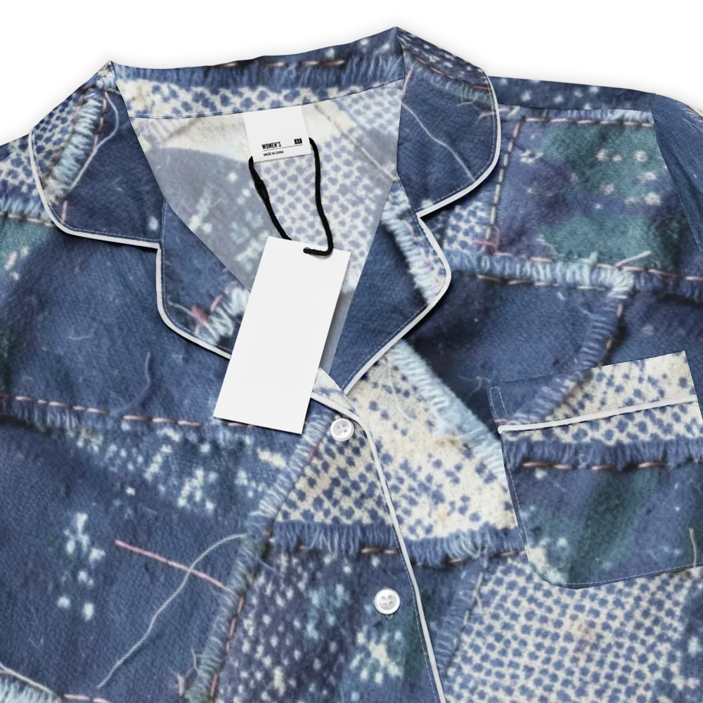 Midnight Mending on Women's Short Sleeve Pajama Top — Product details