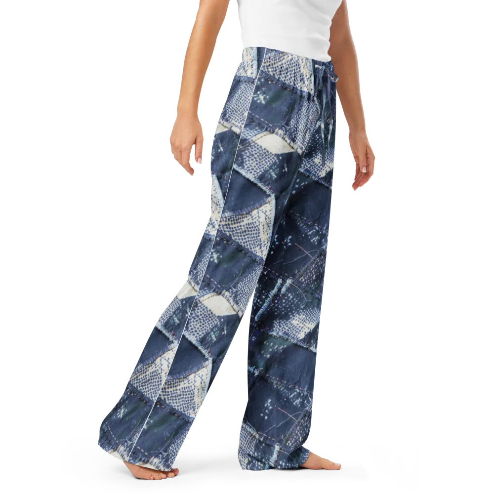 Midnight Mending on Women's Pajama Pants — Right Front
