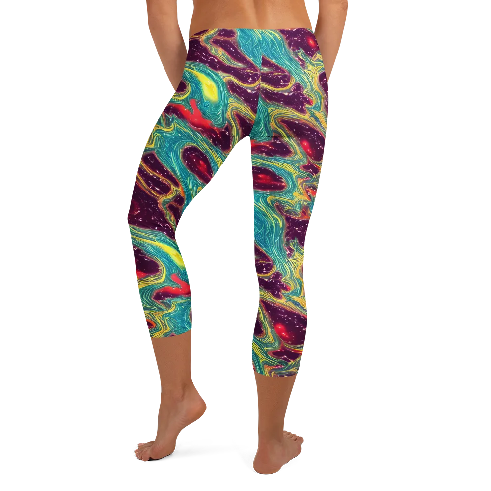 Cosmic Tides on Capri Leggings — Back