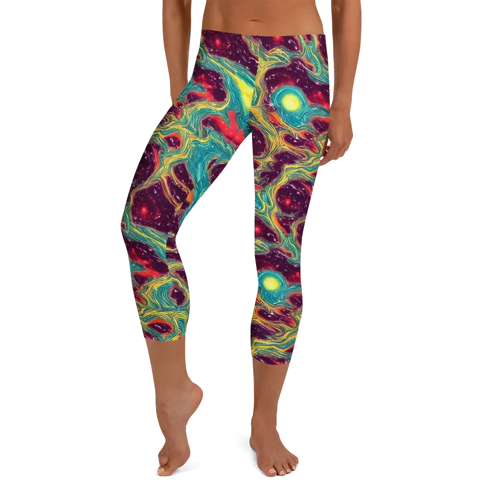Cosmic Tides on Capri Leggings — Front