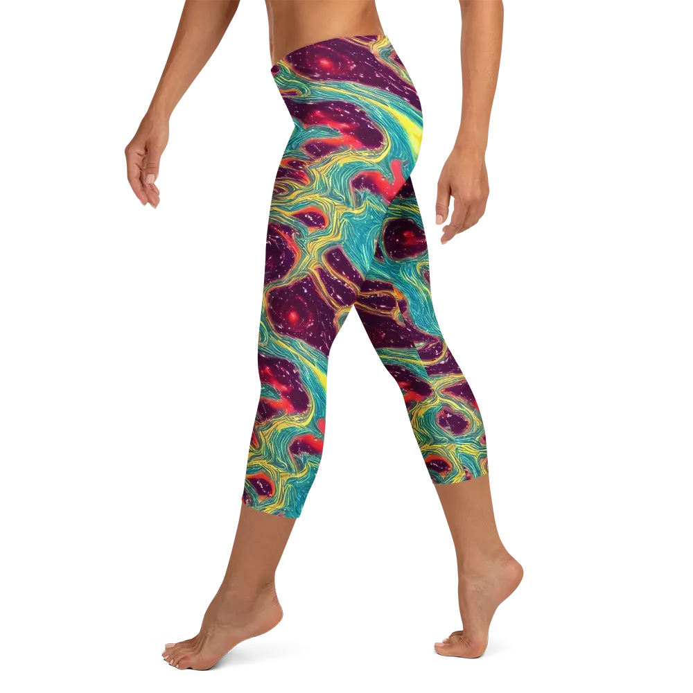 Cosmic Tides on Capri Leggings — Left