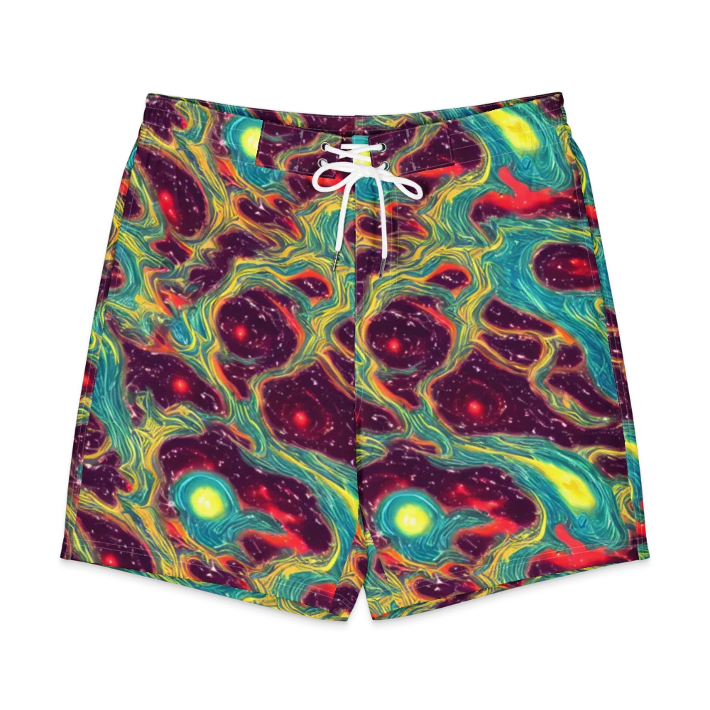 Cosmic Tides on Men's Board Shorts — Front