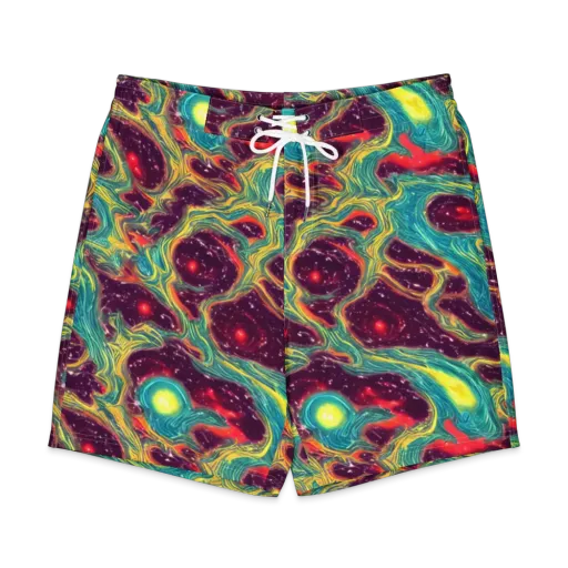 Cosmic Tides on a Men's Board Shorts
