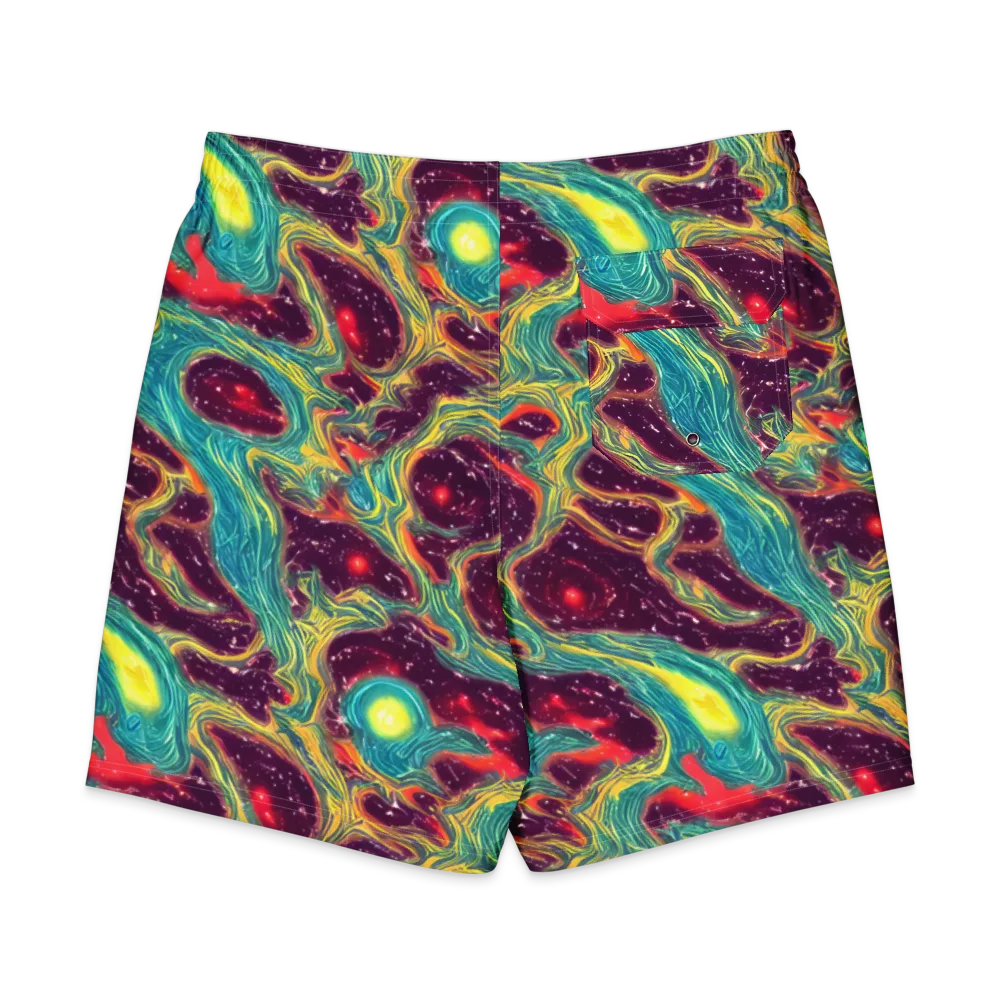 Cosmic Tides on Men's Board Shorts — Back