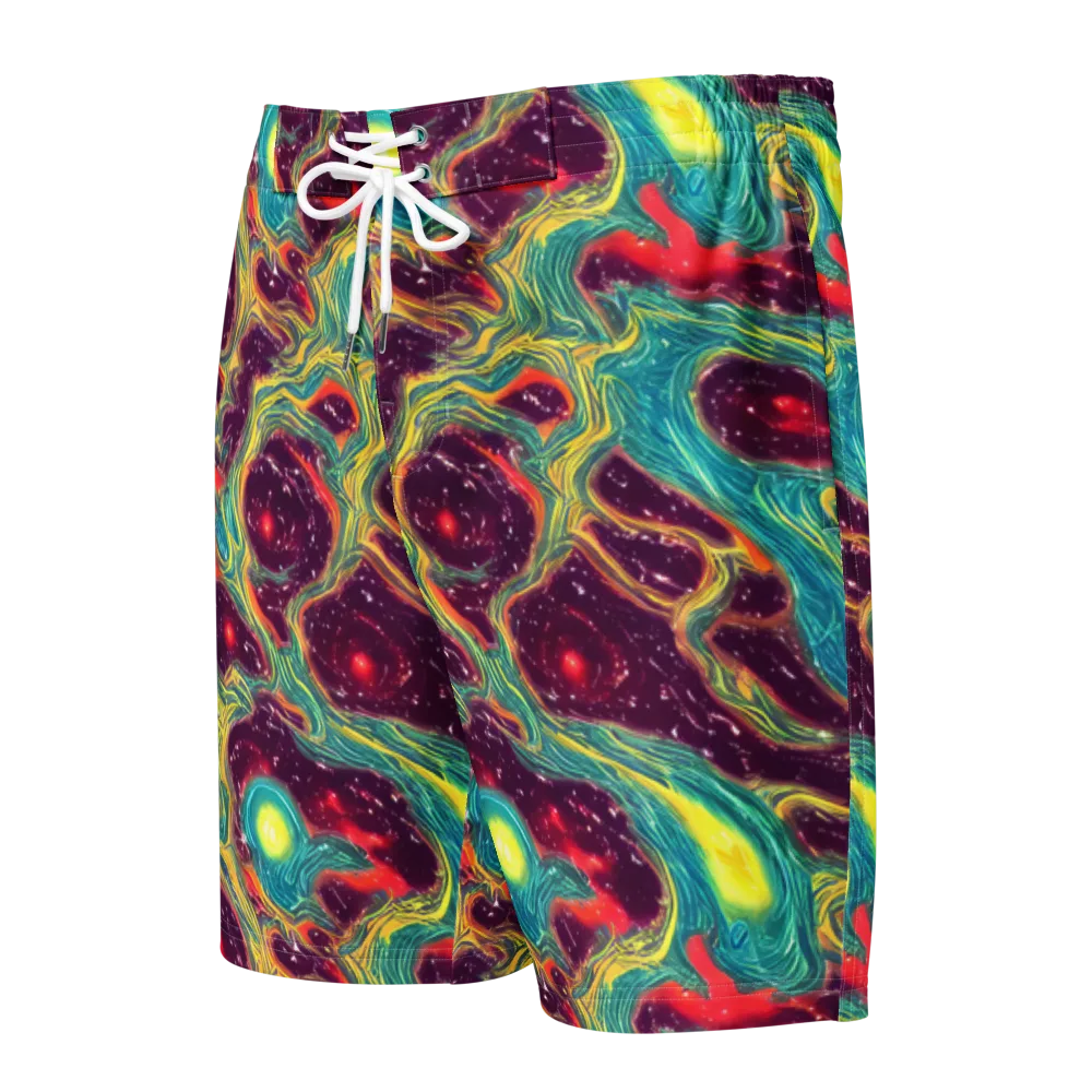 Cosmic Tides on Men's Board Shorts — Front