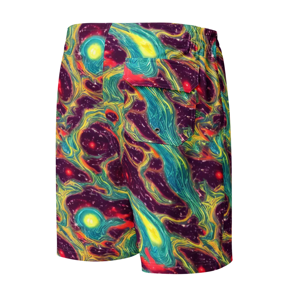 Cosmic Tides on Men's Board Shorts — Back