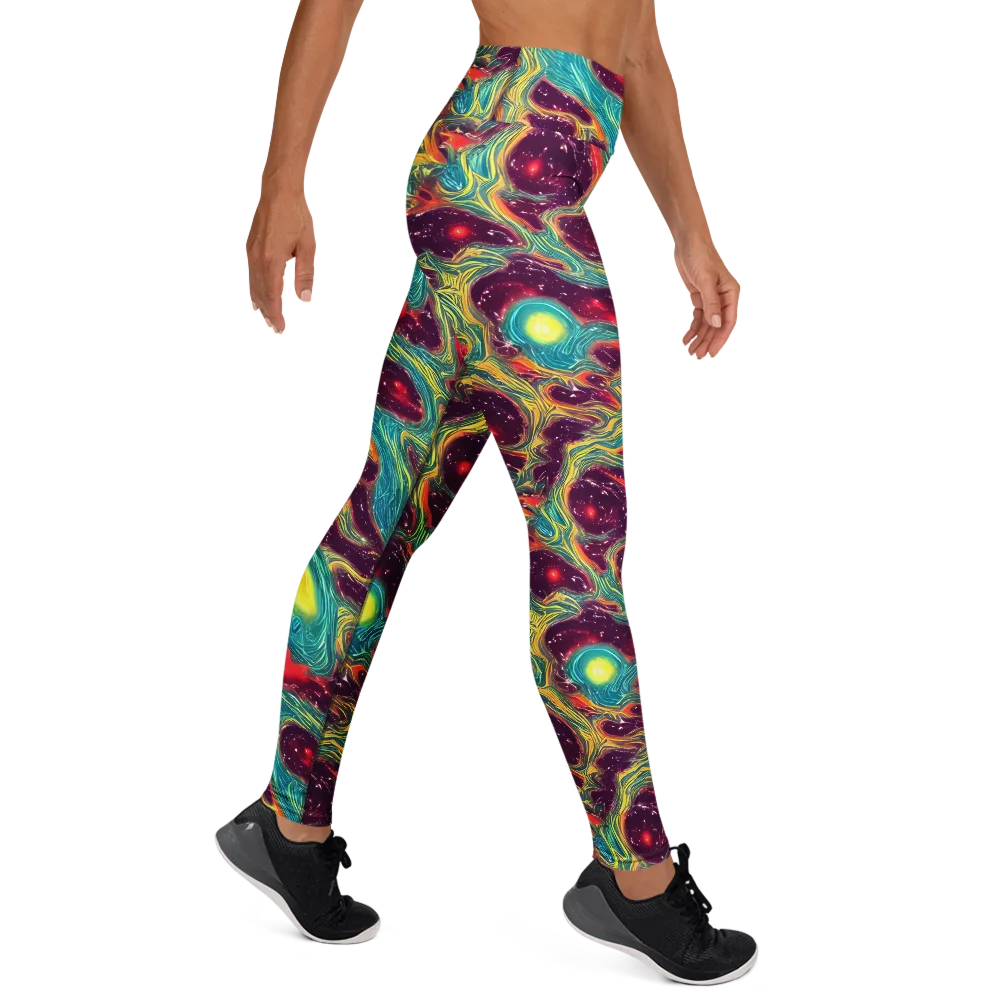 Cosmic Tides on Yoga Leggings — Right