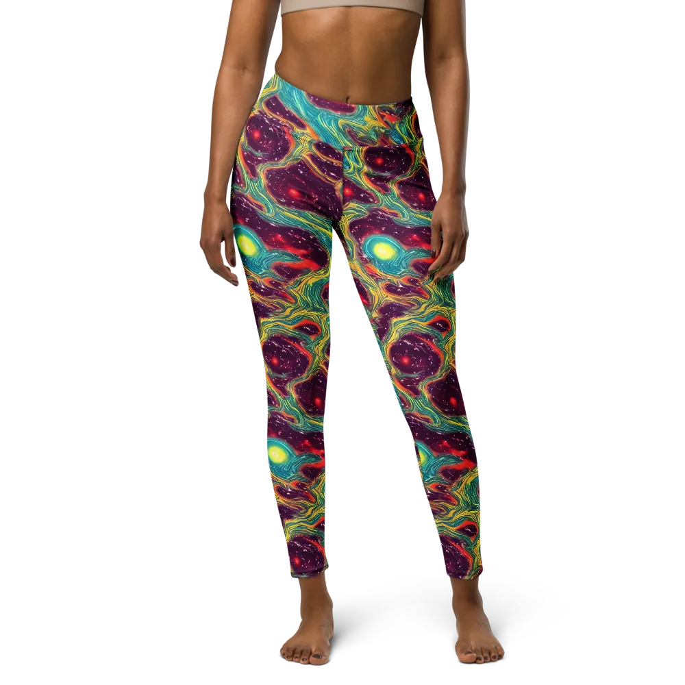 Cosmic Tides on Yoga Leggings — Front