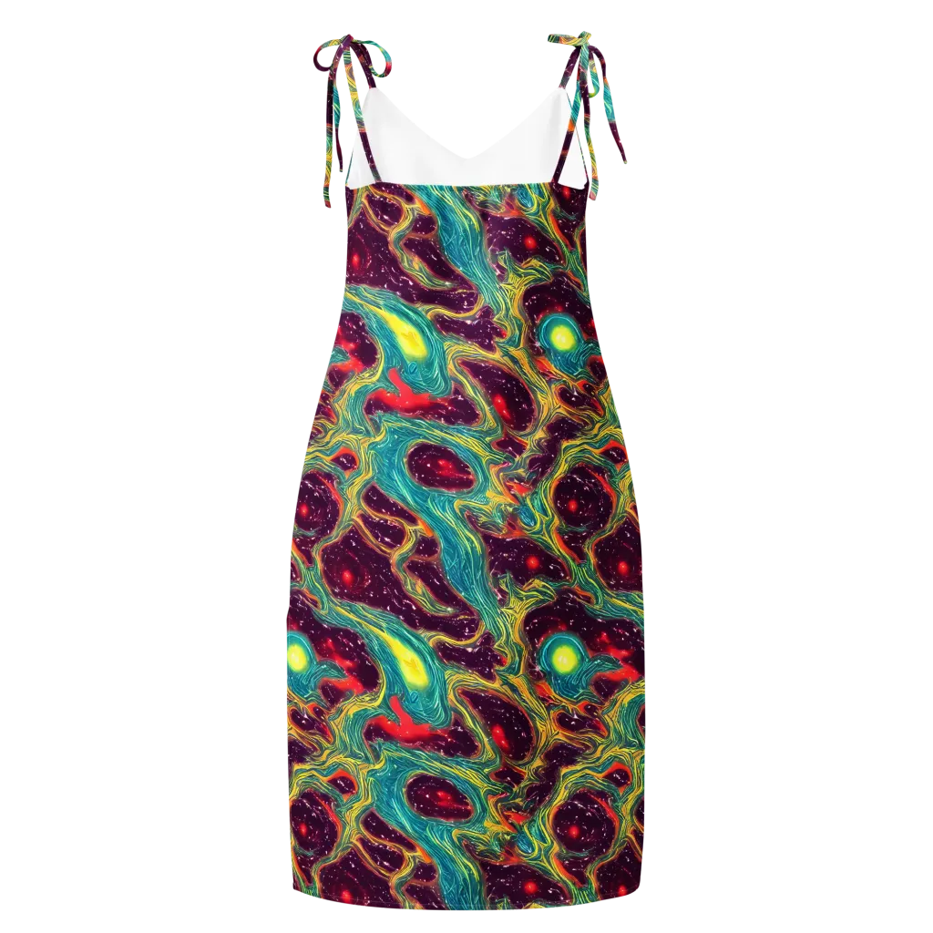 Cosmic Tides on Slip Dress — Back