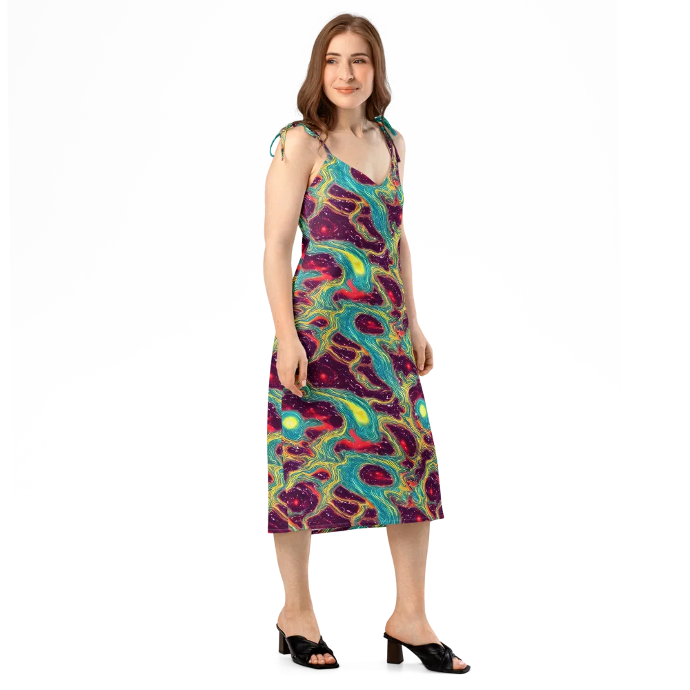 Cosmic Tides on Slip Dress — Right Front