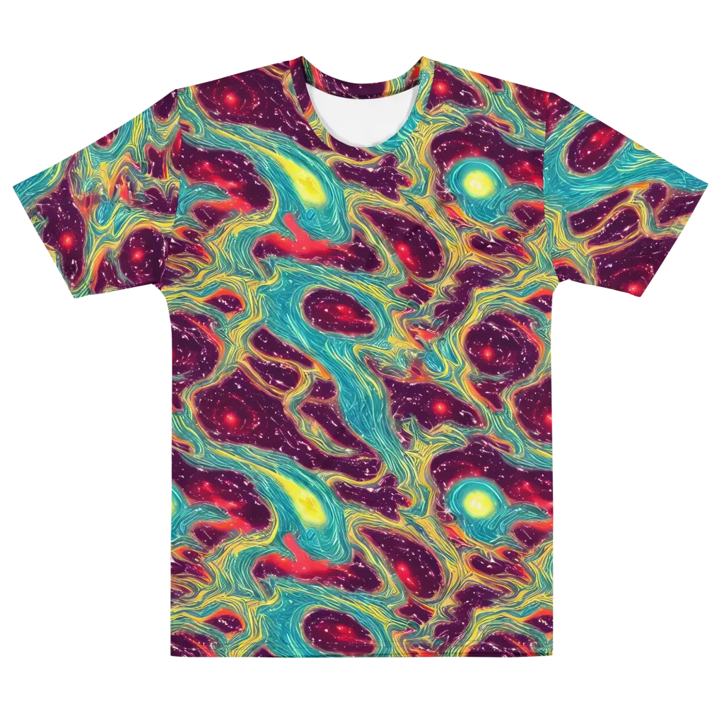 Cosmic Tides on Men's Cotton Crew Neck T-Shirt — Front