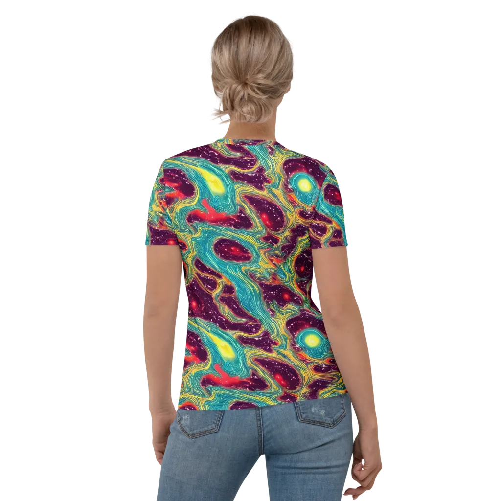 Cosmic Tides on Women's Crew Neck T-Shirt — Back