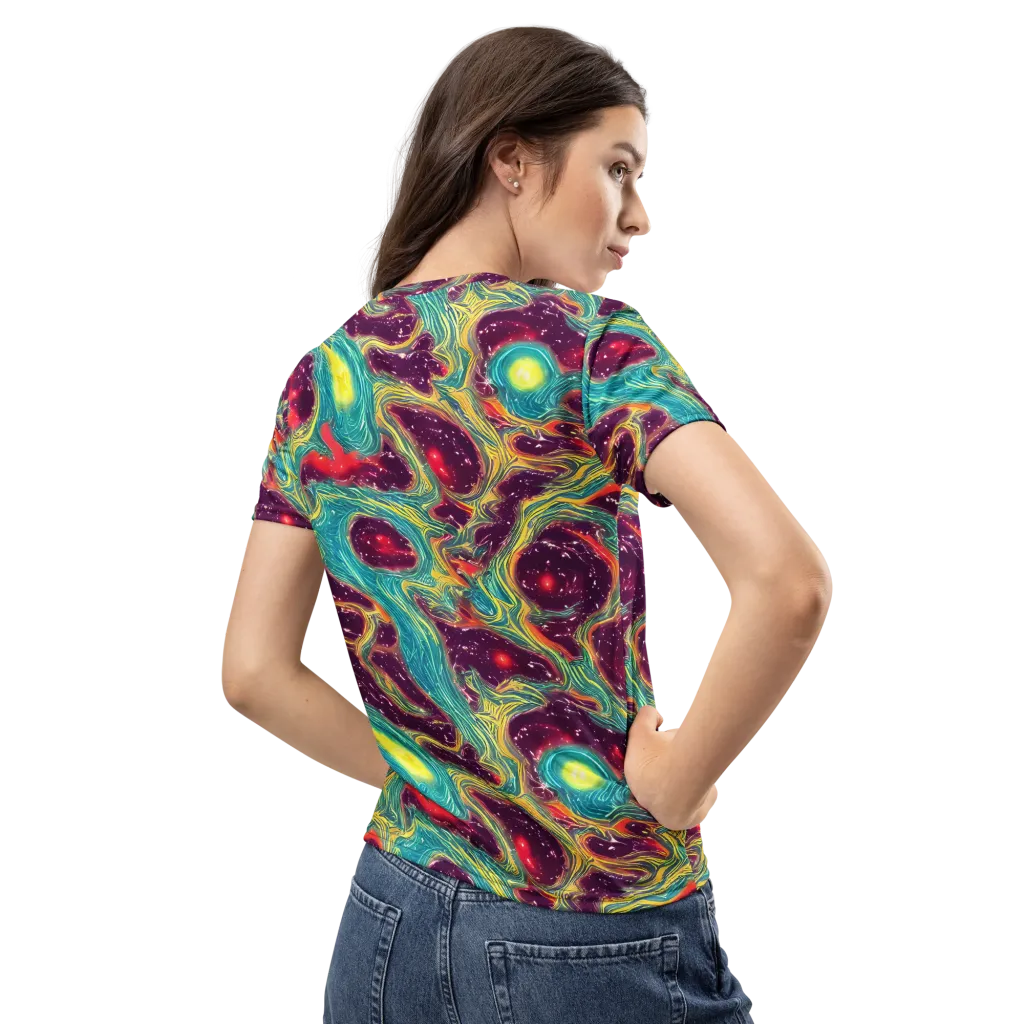 Cosmic Tides on Women's Crew Neck T-Shirt — Back