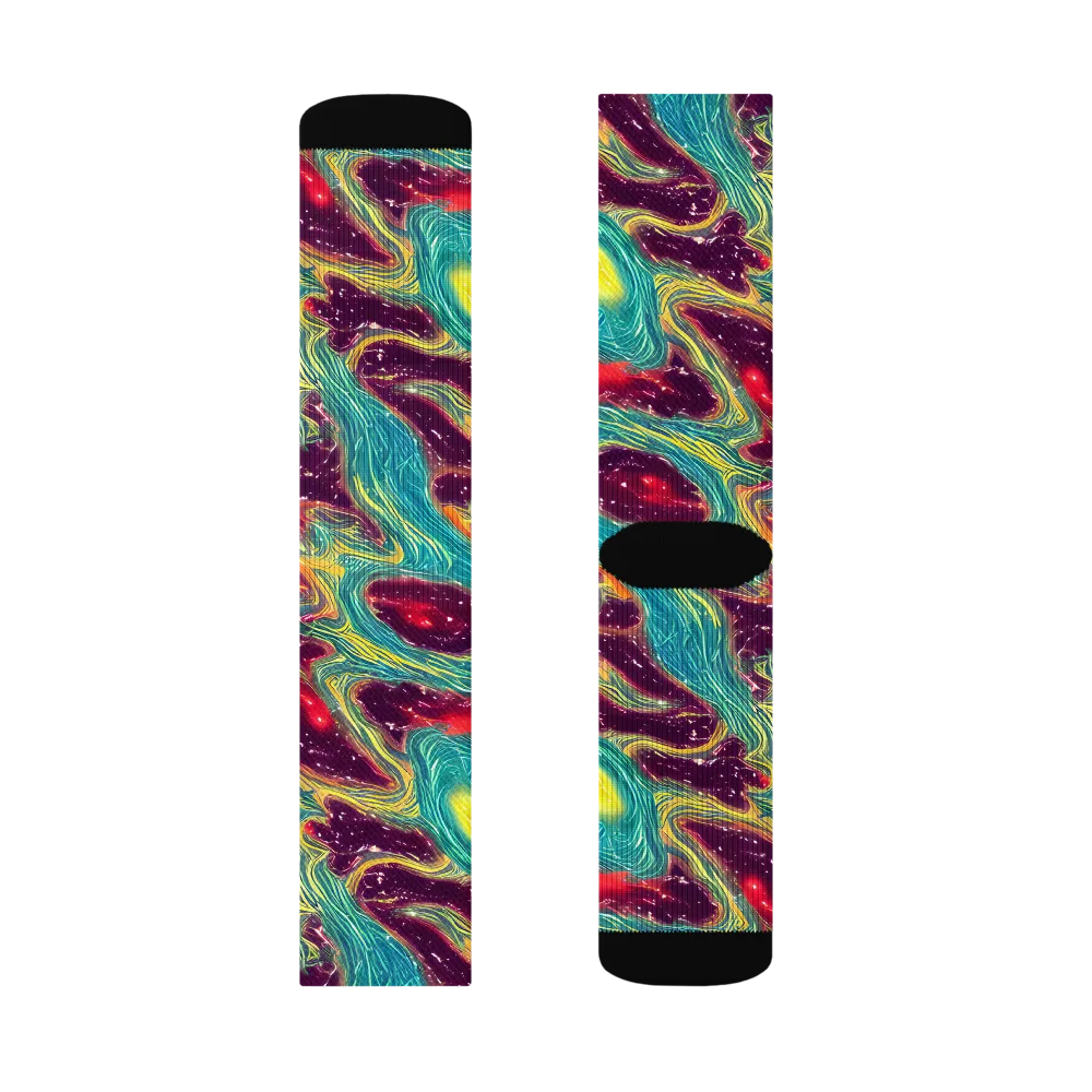 Cosmic Tides on Socks — Right Sock