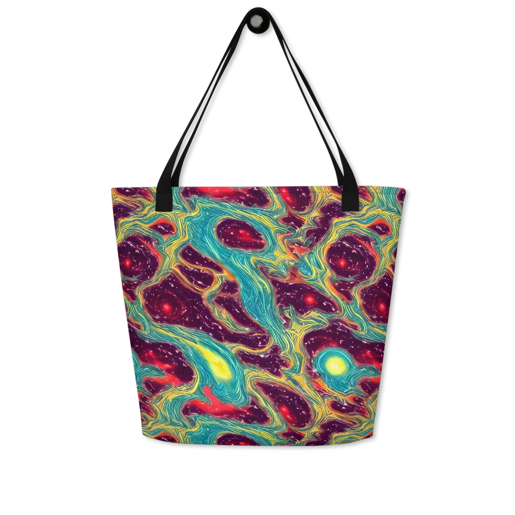 Cosmic Tides on Large Tote Bag W/ Pocket — Front