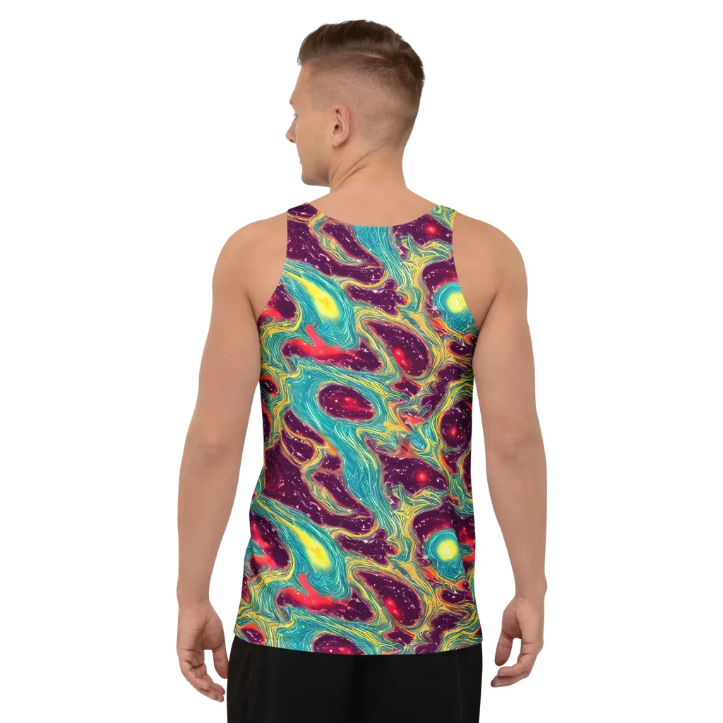 Cosmic Tides on Men's Tank Top — Back