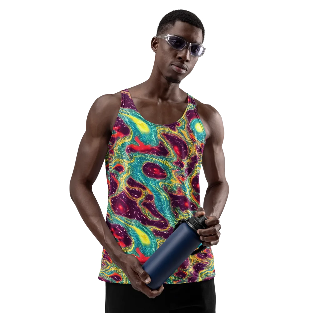 Cosmic Tides on Men's Tank Top — Front