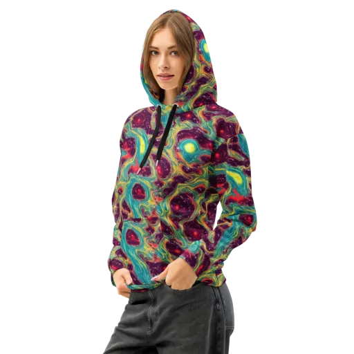 Cosmic Tides on a Cotton Hoodie