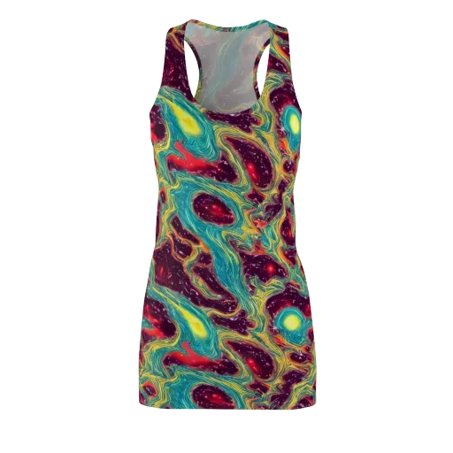 Cosmic Tides on a Racerback Dress
