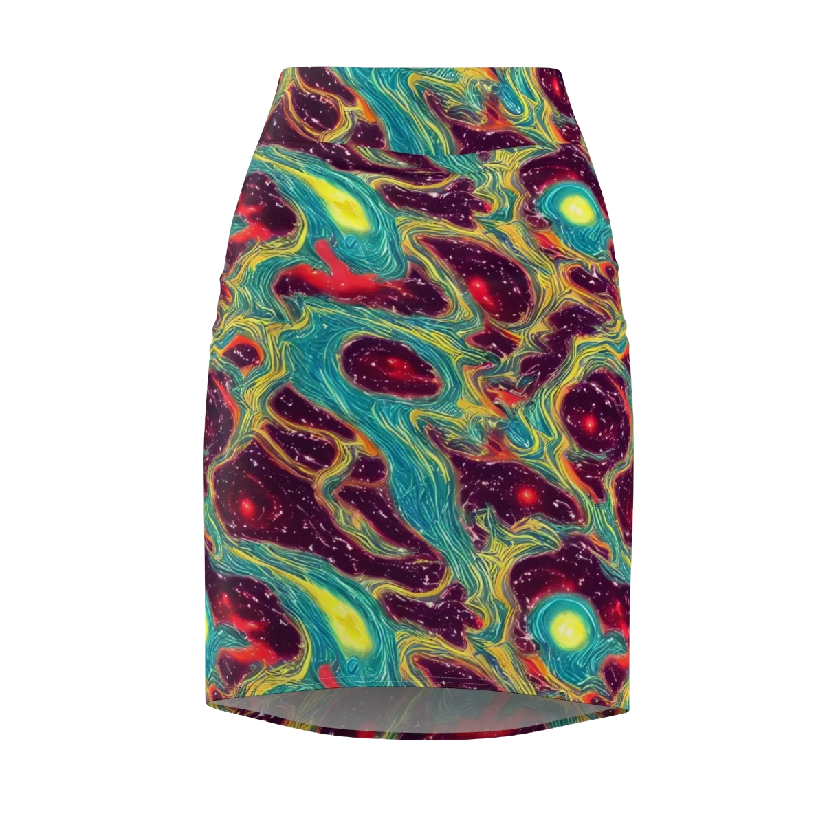 Cosmic Tides on Pencil Skirt — Front