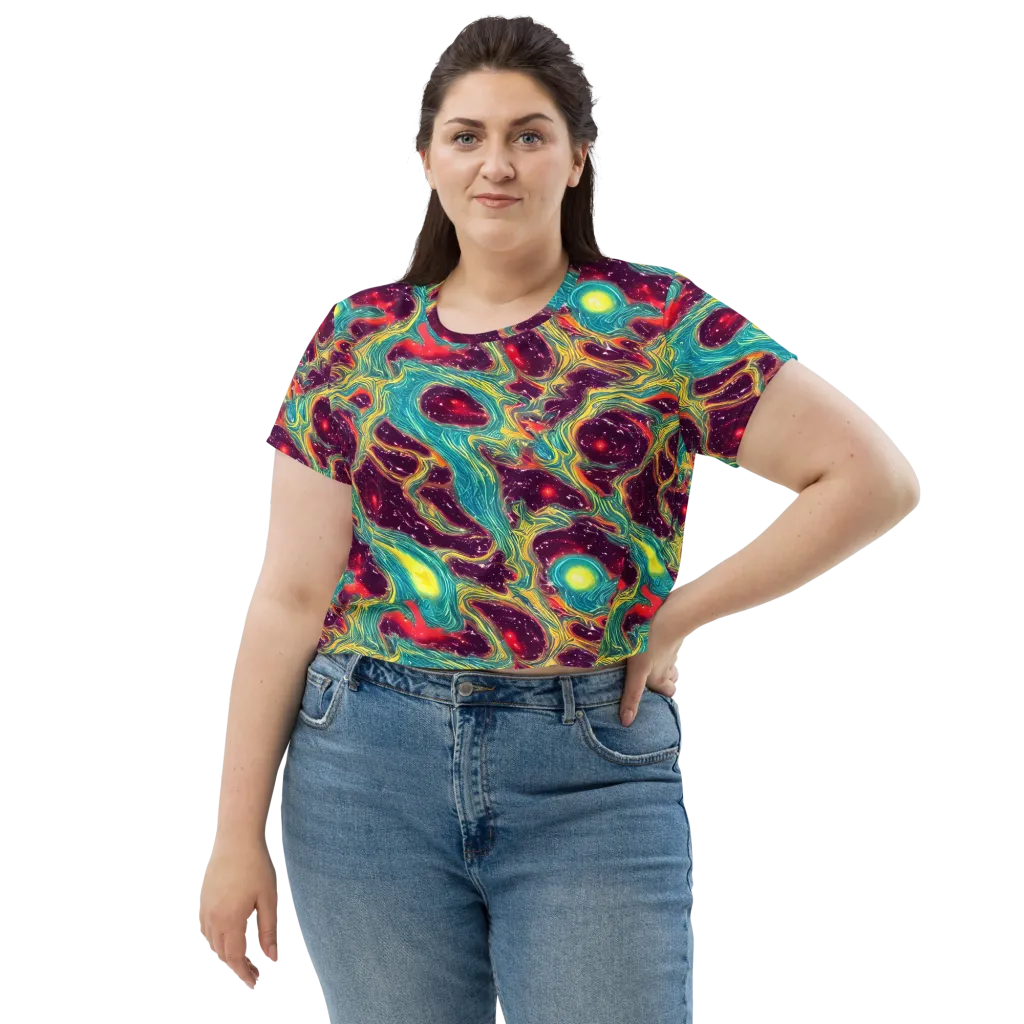 Cosmic Tides on Crop Tee — Front
