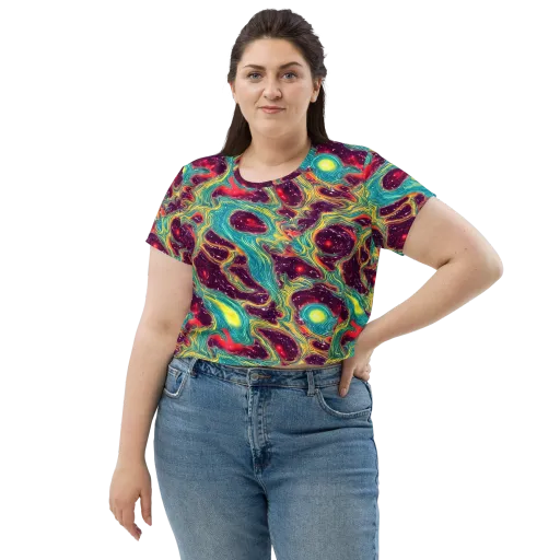 Cosmic Tides on a Crop Tee