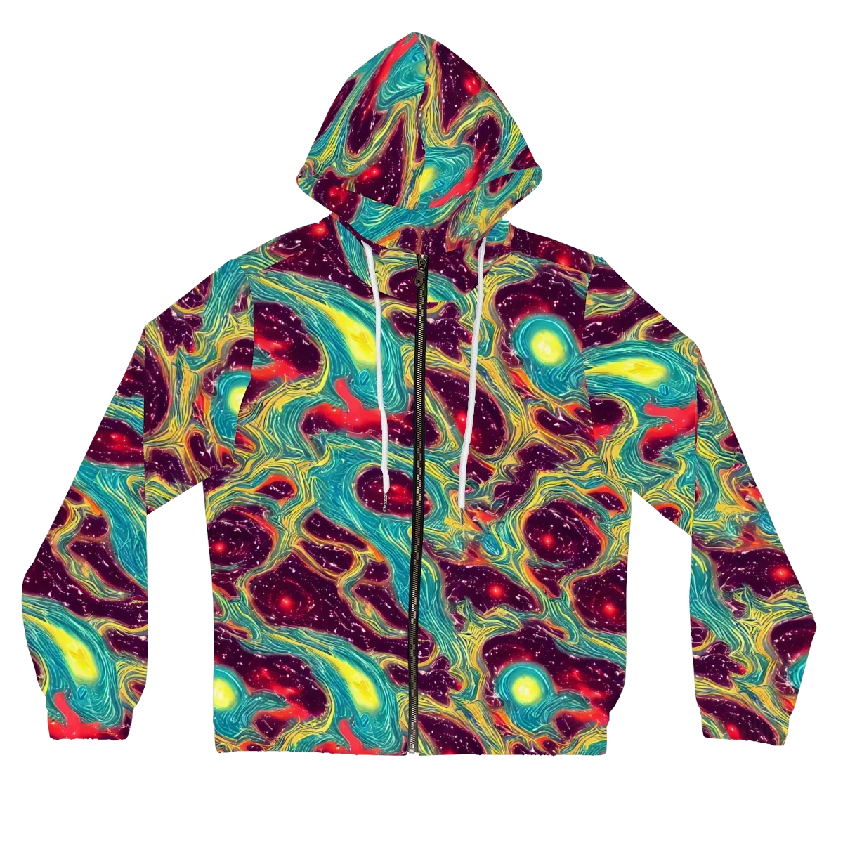 Cosmic Tides on Women's Full-Zip Hoodie — Front