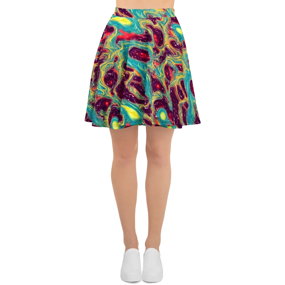 Cosmic Tides on Skater Skirt — Front