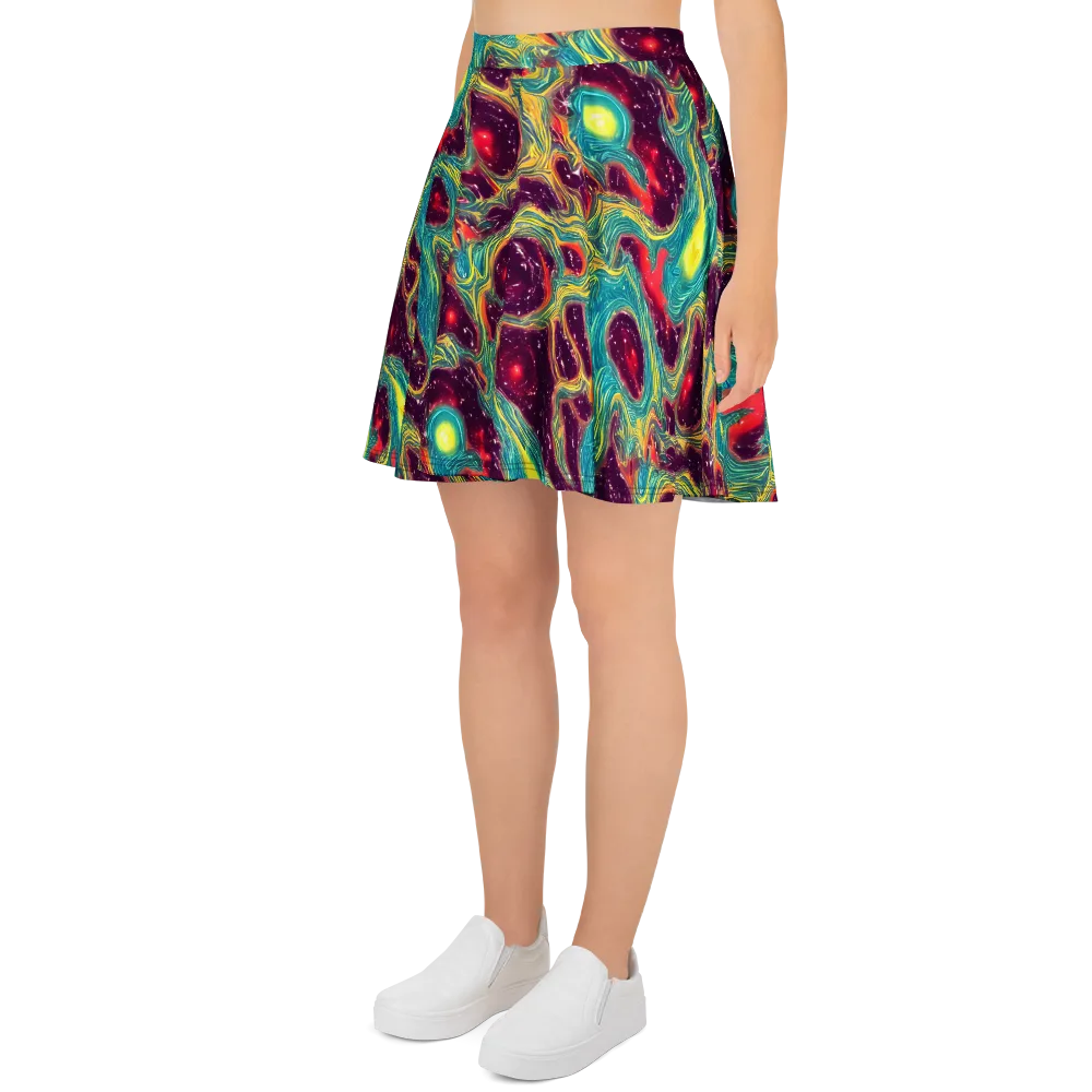 Cosmic Tides on Skater Skirt — Left