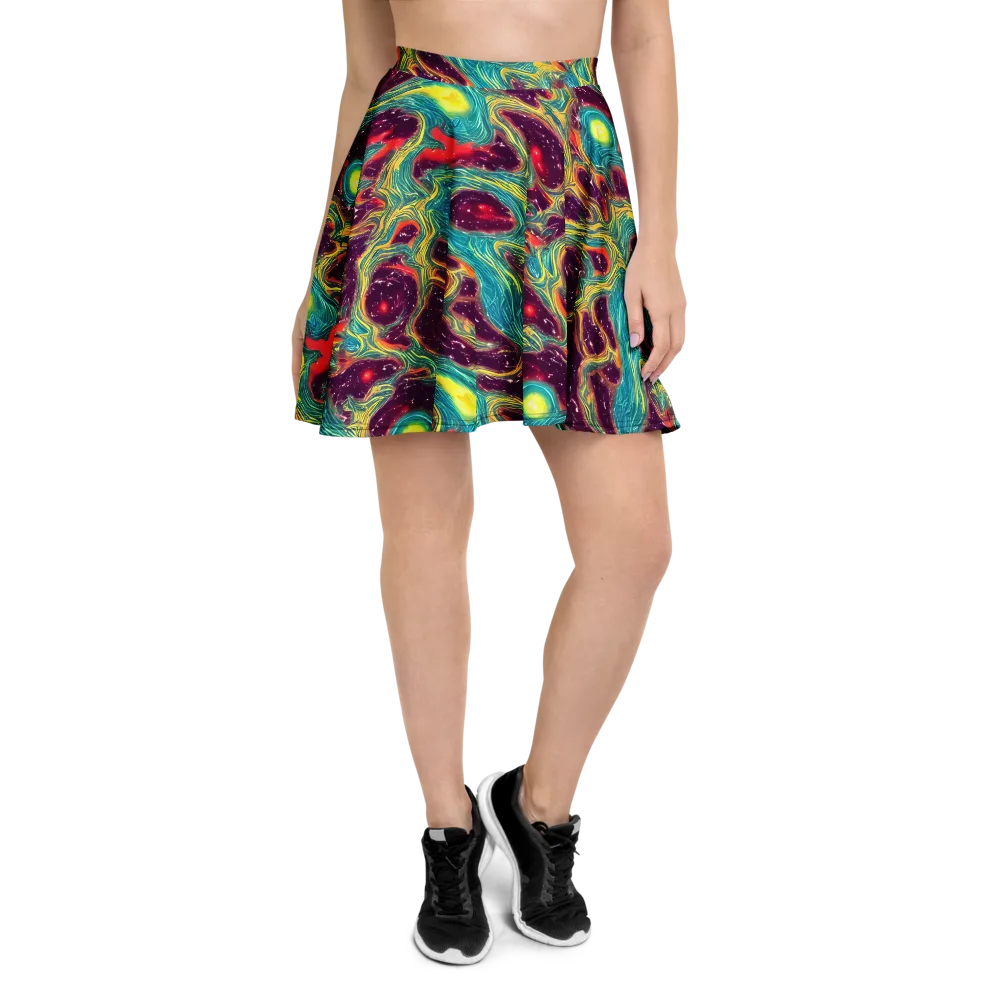 Cosmic Tides on Skater Skirt — Front
