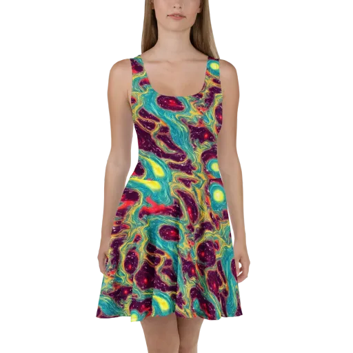 Cosmic Tides on a Skater Dress