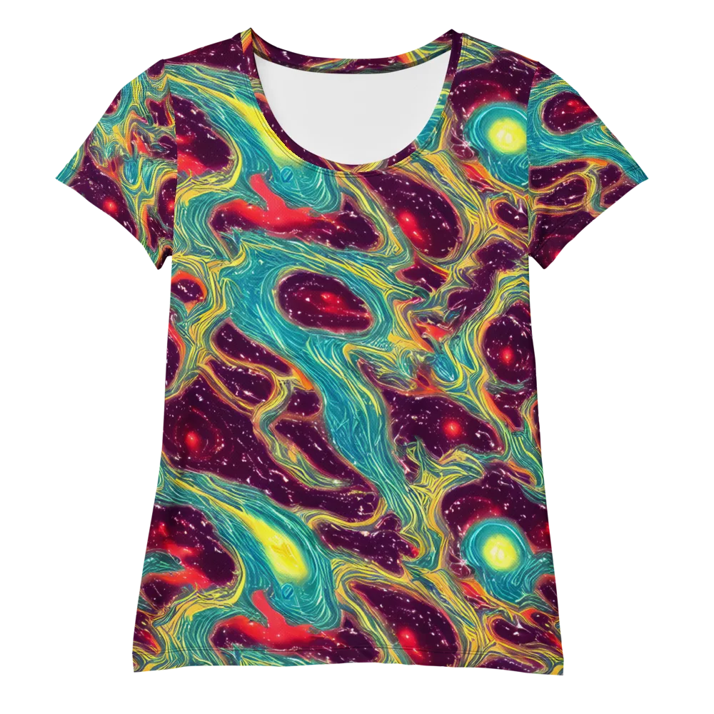 Cosmic Tides on Women's Athletic T-Shirt — Front