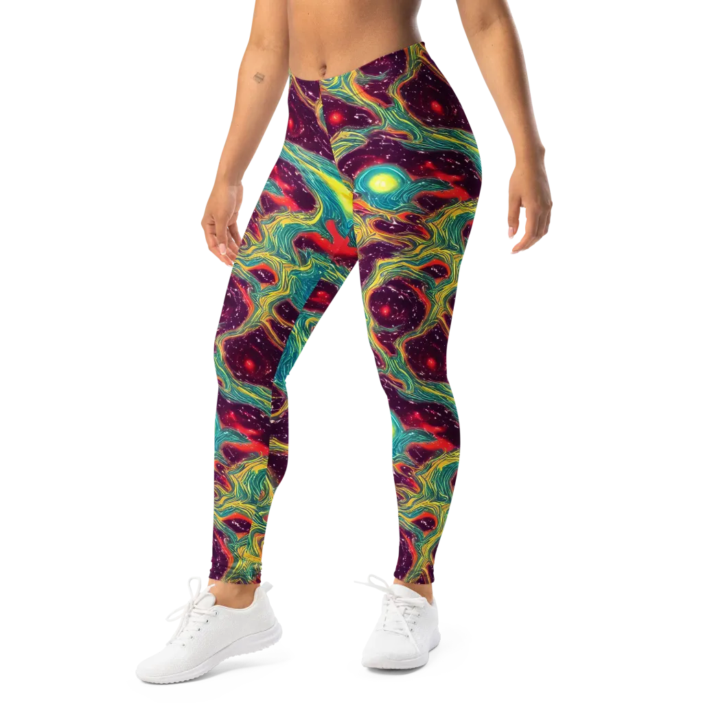 Cosmic Tides on Leggings — Left Front
