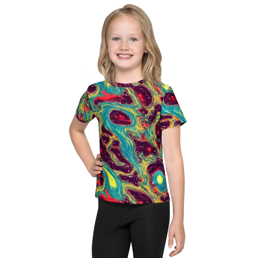 Cosmic Tides on Kids Crew Neck T-Shirt — Front